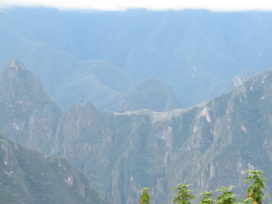 Večerní a bohužel jediný výhled na Machu Picchu. Večerní a bohužel jediný výhled na Machu Picchu.